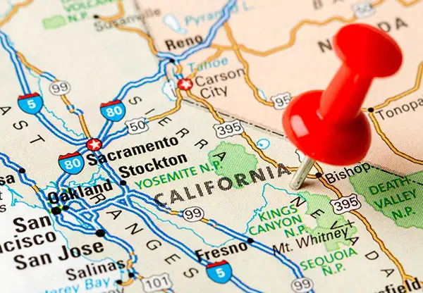 A map of California