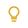 Icon of a light bulb